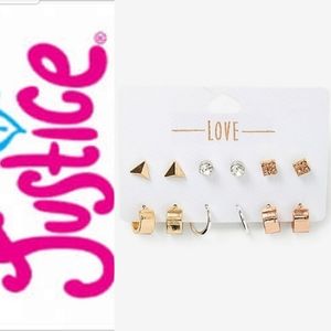 🆕 Girl's Justice Multipack Stud Earrings 6pk